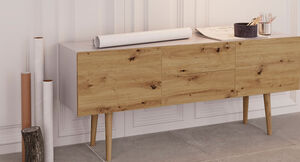 Sideboard with oak Artisan nature furniture foil