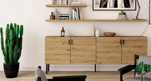 Cabinet with oak Artisan nature furniture foil